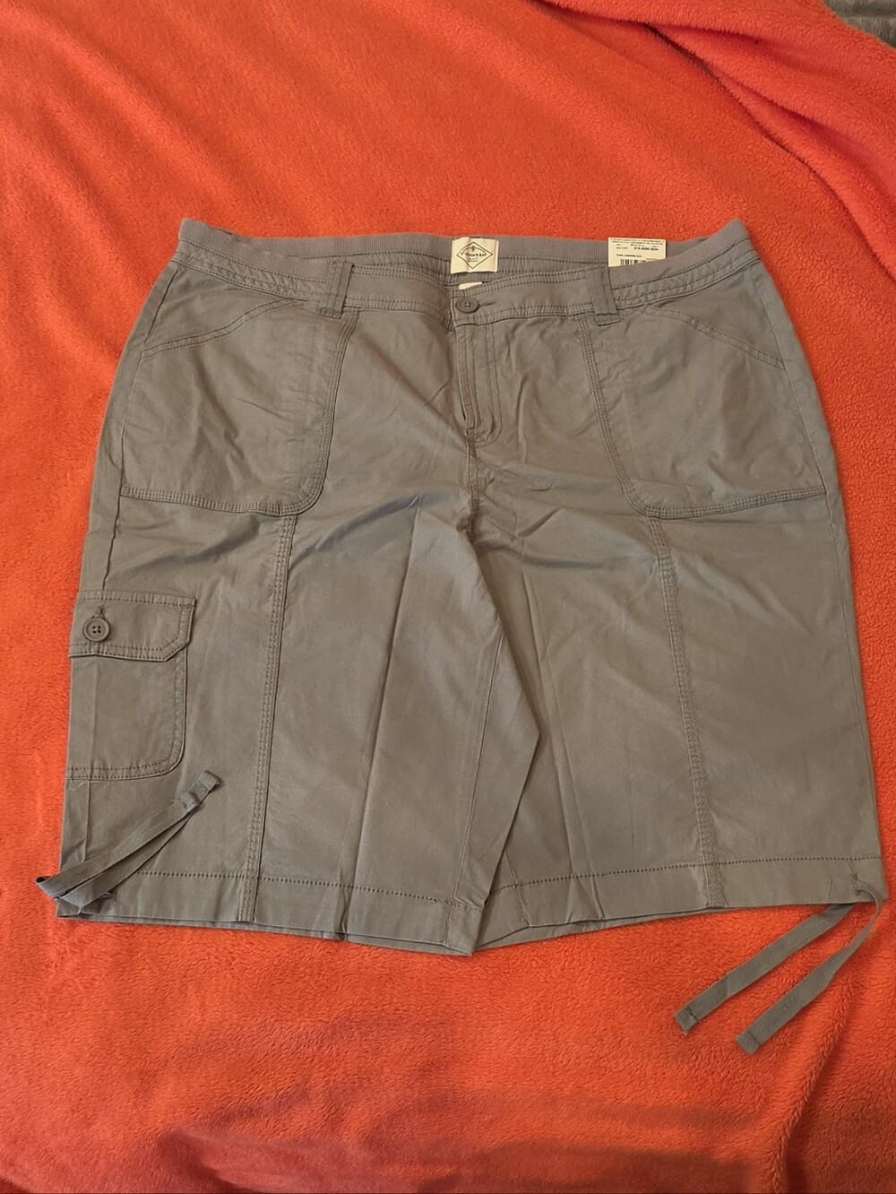 St Johns Bay 11.5" Women's  Bermuda Shorts - Dark Cinder Block/Gray NWT Size 18W